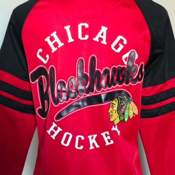 Chicago Blackhawks NHL Hockey Varsity Track Jacket Coat - Picture 6 of 12